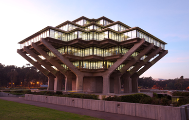 Geisel library at twilight